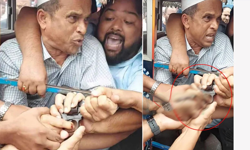 দিন-দুপুরে আগ্নেয়াস্ত্র নিয়ে শ্রমিক লীগ-জাপানেতার হাতাহাতি