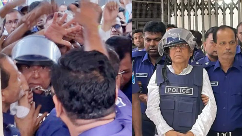 সাবেক আইনমন্ত্রী আনিসুল হককে আদালত চত্বরে ‘চড়-থাপ্পড়’