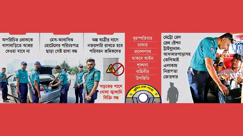 নিরাপত্তার জালে ঢাকার চারপাশ