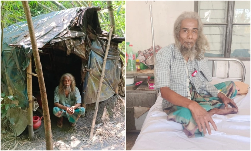 খুপরি থেকে হাসপাতালে সেই বৃদ্ধ