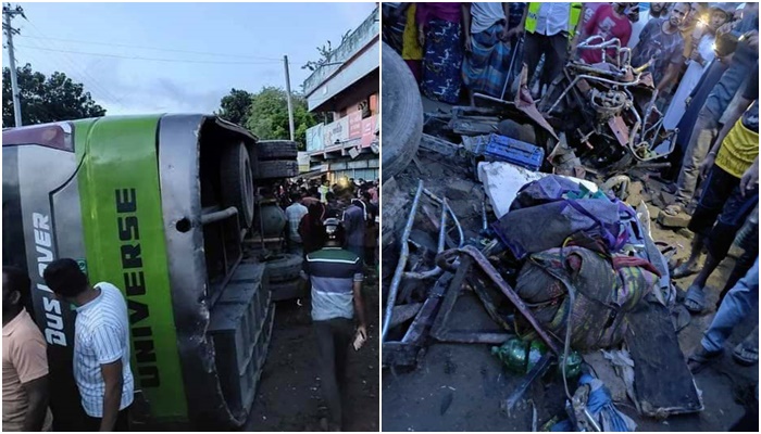 যশোরে বাস-ইজিবাইক সংঘর্ষে একই পরিবারের ৬ জন নিহত